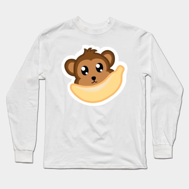 monkey chibi Long Sleeve T-Shirt by LillyTheChibi